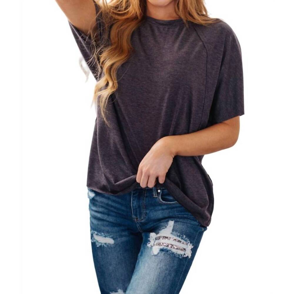 NEW ONE ELEVEN NORTH tried and true slouchy tee in grey